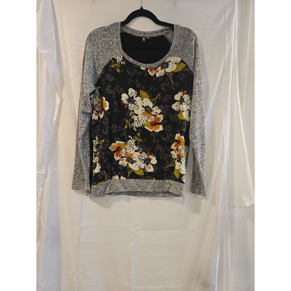 KUT from the Kloth Floral Raglan Mixed Media Top